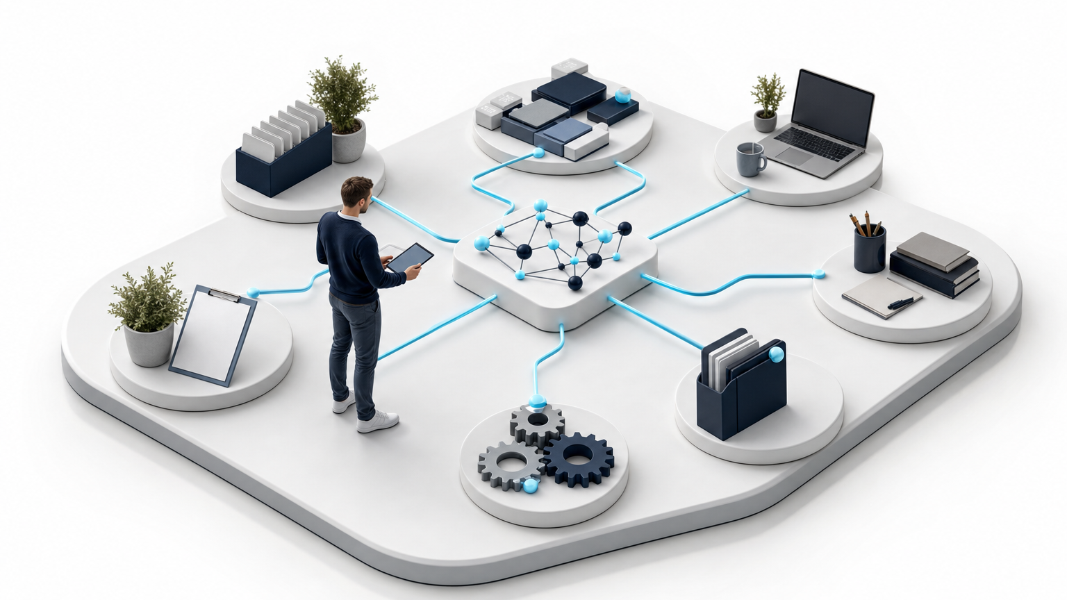 Superintelligence as a dense web of connected AI agents rather than a robot